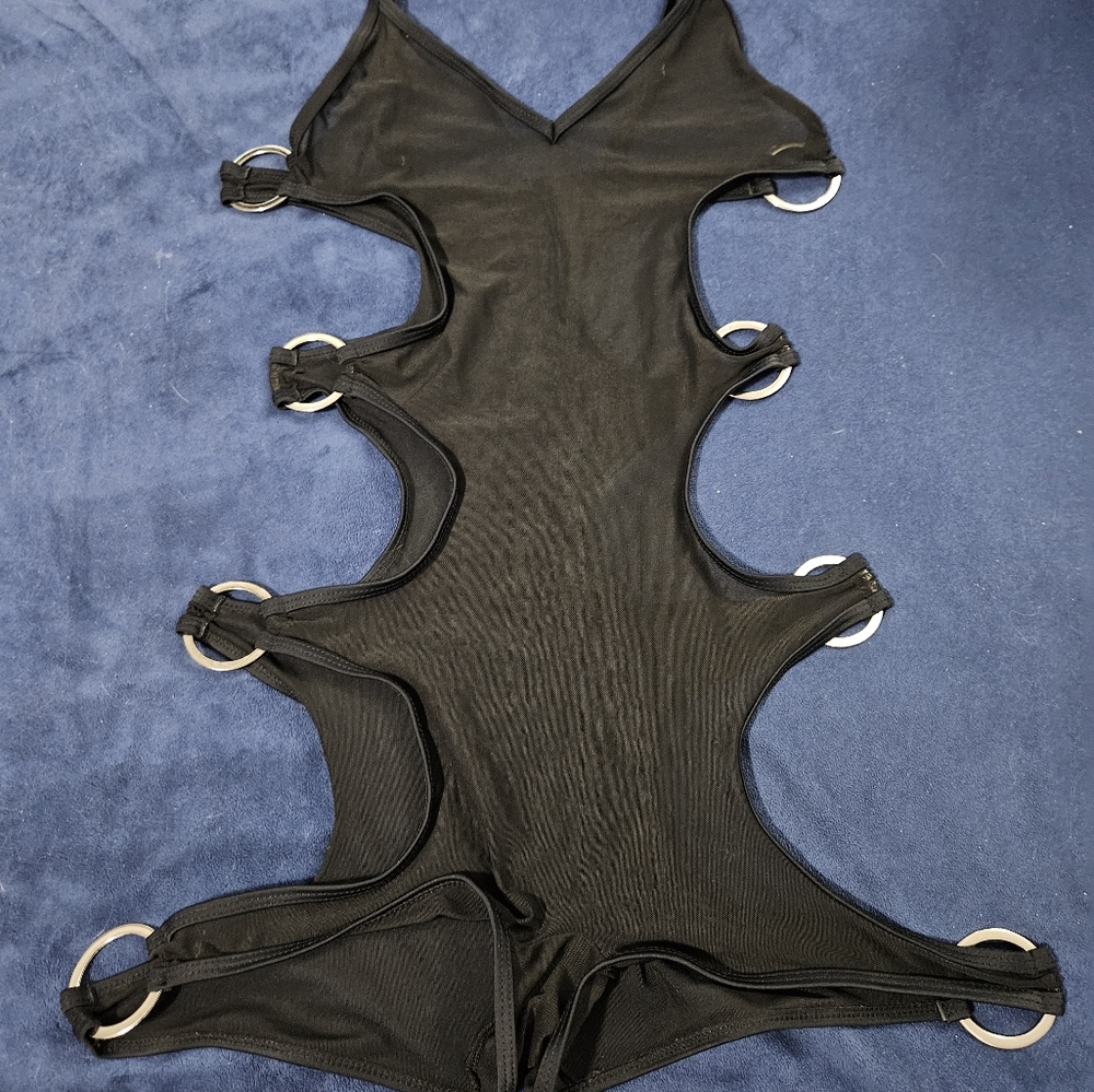Mesh cut out bodysuit